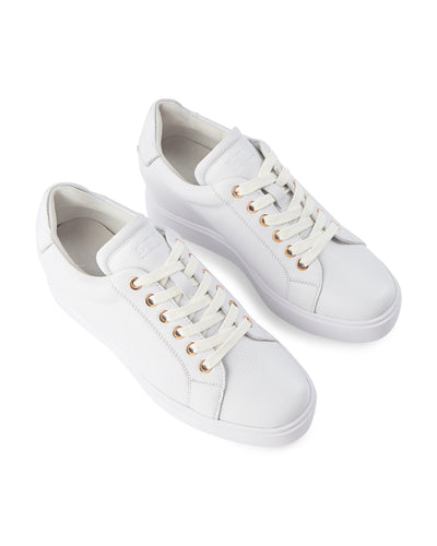 SHOE THE BEAR WOMENS Ava Grain Sneakers Sneakers 120 WHITE