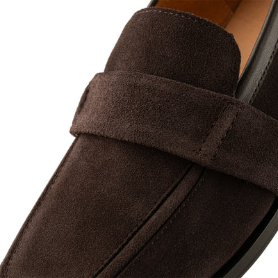 SHOE THE BEAR WOMENS Erika saddle loafer suede Loafers 063 Chocolate