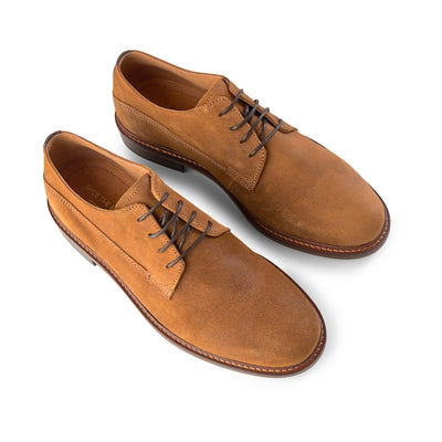 SHOE THE BEAR MENS Frontier Suede Derby Shoes 135 TAN