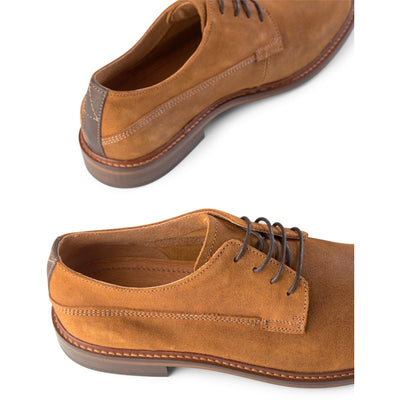 SHOE THE BEAR MENS Frontier Suede Derby Shoes 135 TAN
