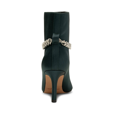 SHOE THE BEAR WOMENS Harper Chain Bootie Satin Boots 984 TEAL