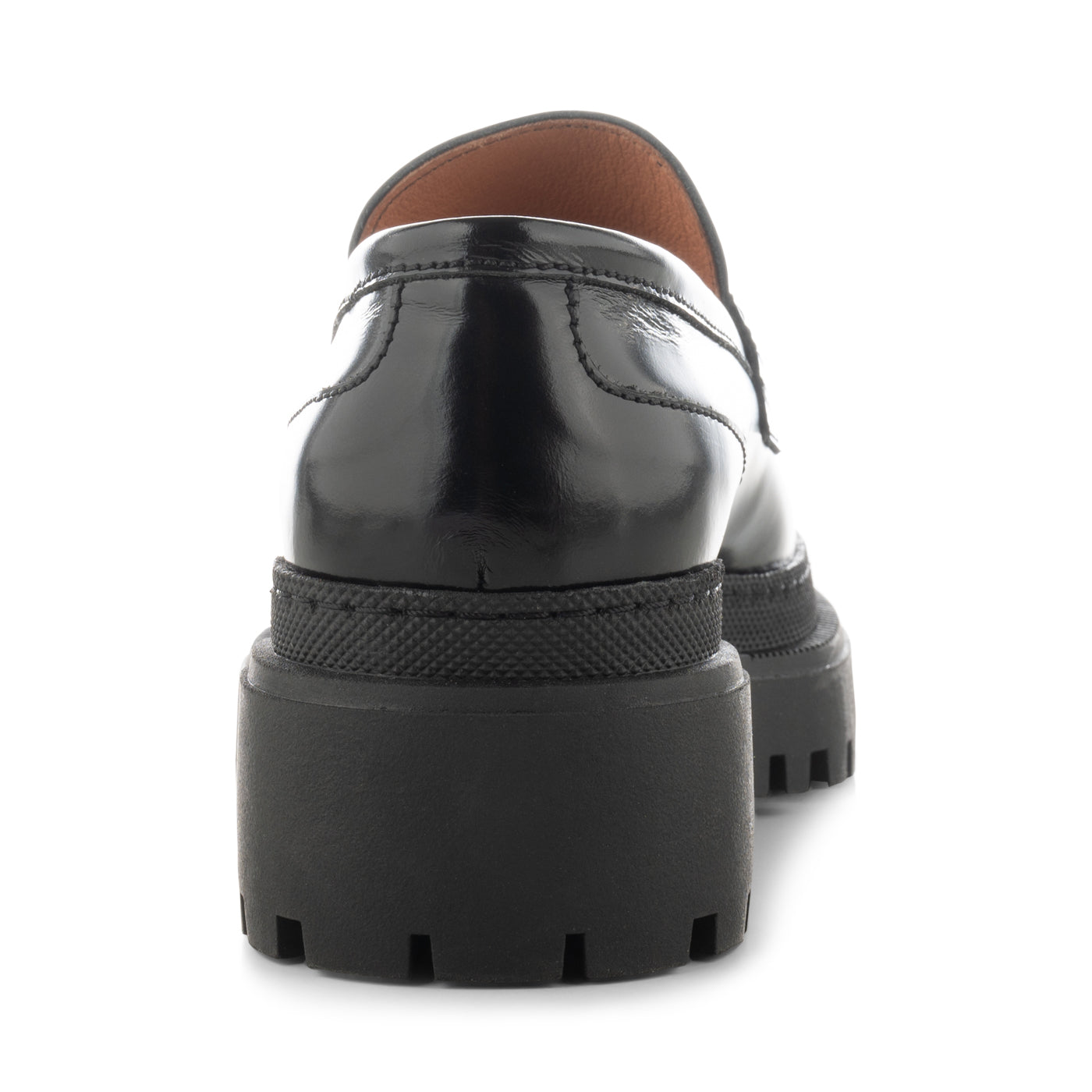 SHOE THE BEAR WOMENS Iona loafer leather Loafers 815 BLACK HIGH SHINE