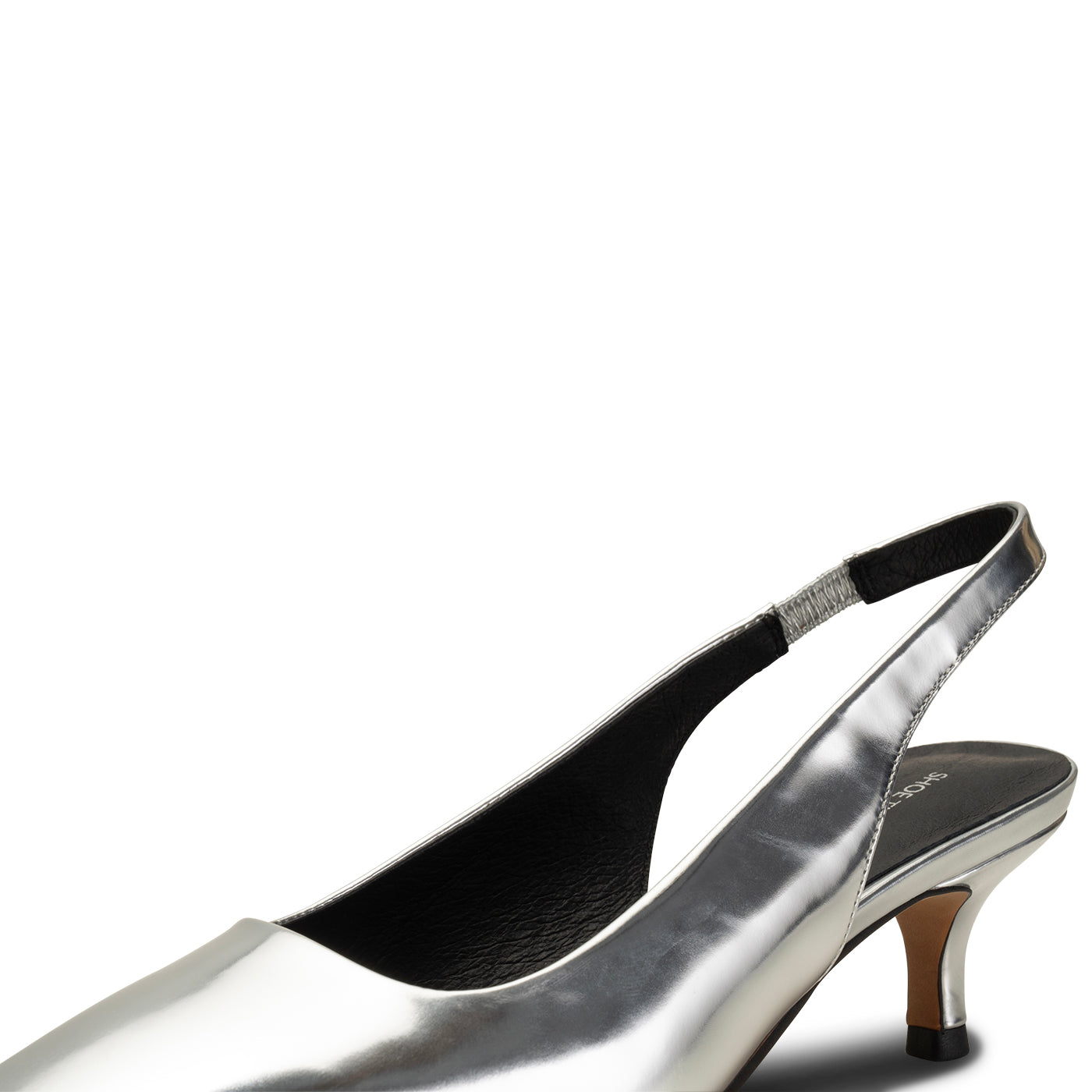 SHOE THE BEAR WOMENS Maxine slingback leather Heels 985 SILVER METALLIC