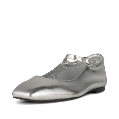 SHOE THE BEAR WOMENS Maya metallic ballerina Ballerina 985 SILVER METALLIC