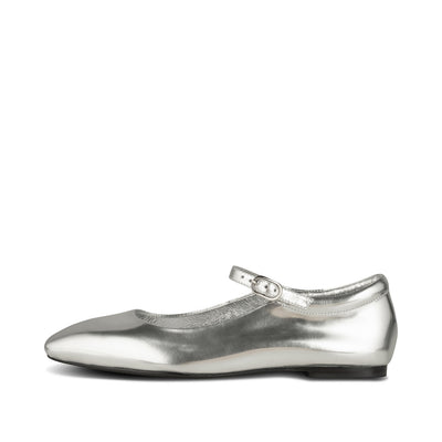 SHOE THE BEAR WOMENS Maya metallic ballerina Ballerina 985 SILVER METALLIC