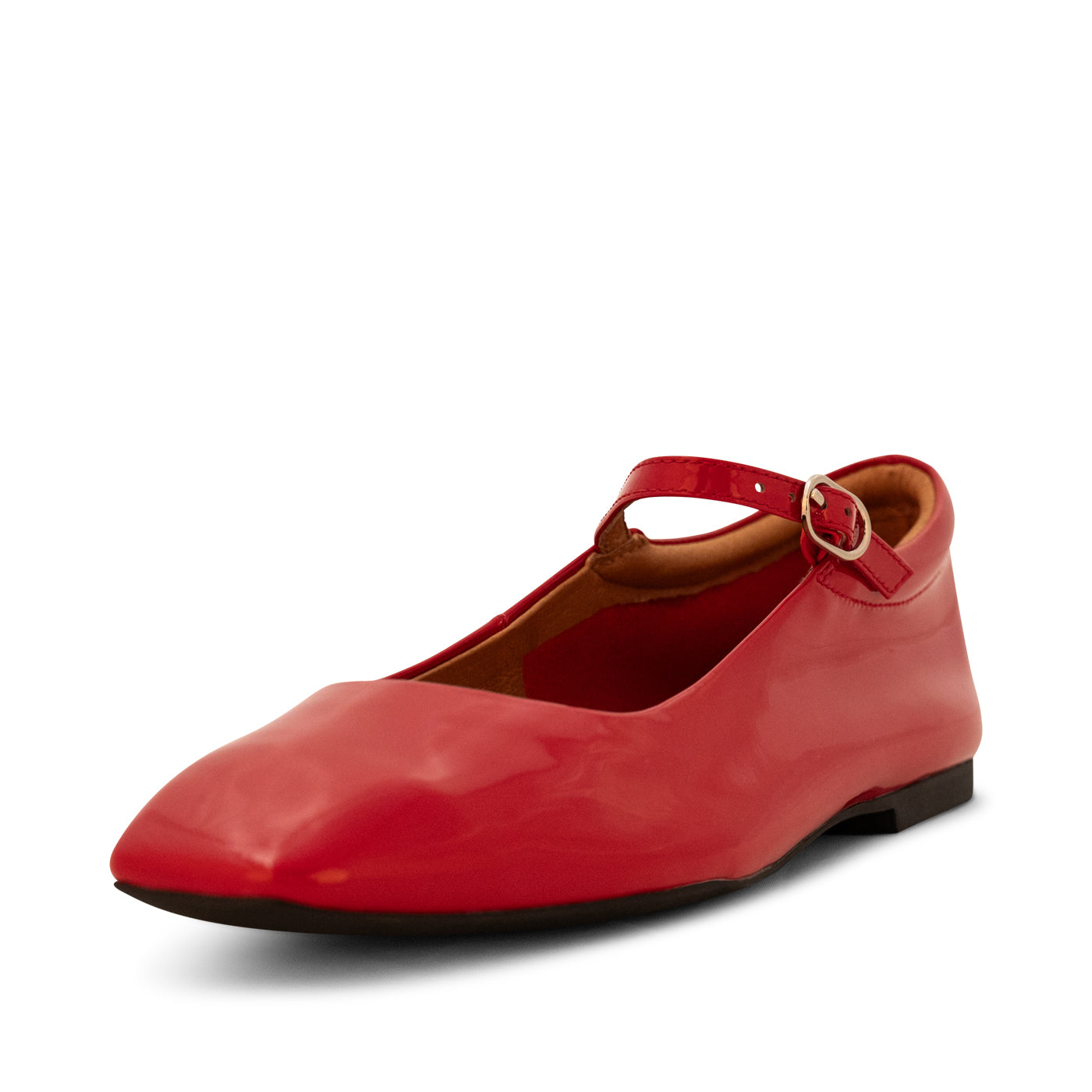 SHOE THE BEAR WOMENS Maya patent ballerina Ballerina 123 Fire Red