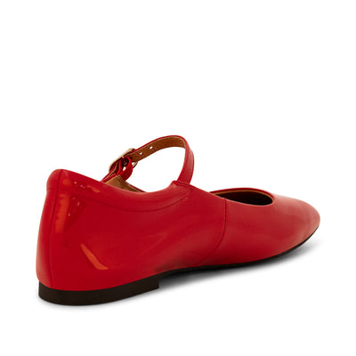 SHOE THE BEAR WOMENS Maya patent ballerina Ballerina 123 Fire Red