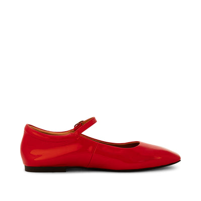 SHOE THE BEAR WOMENS Maya patent ballerina Ballerina 123 Fire Red