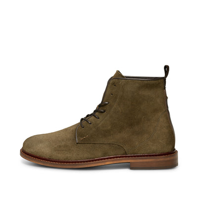 SHOE THE BEAR MENS Ned Boot Waxed Suede Boots 151 KHAKI