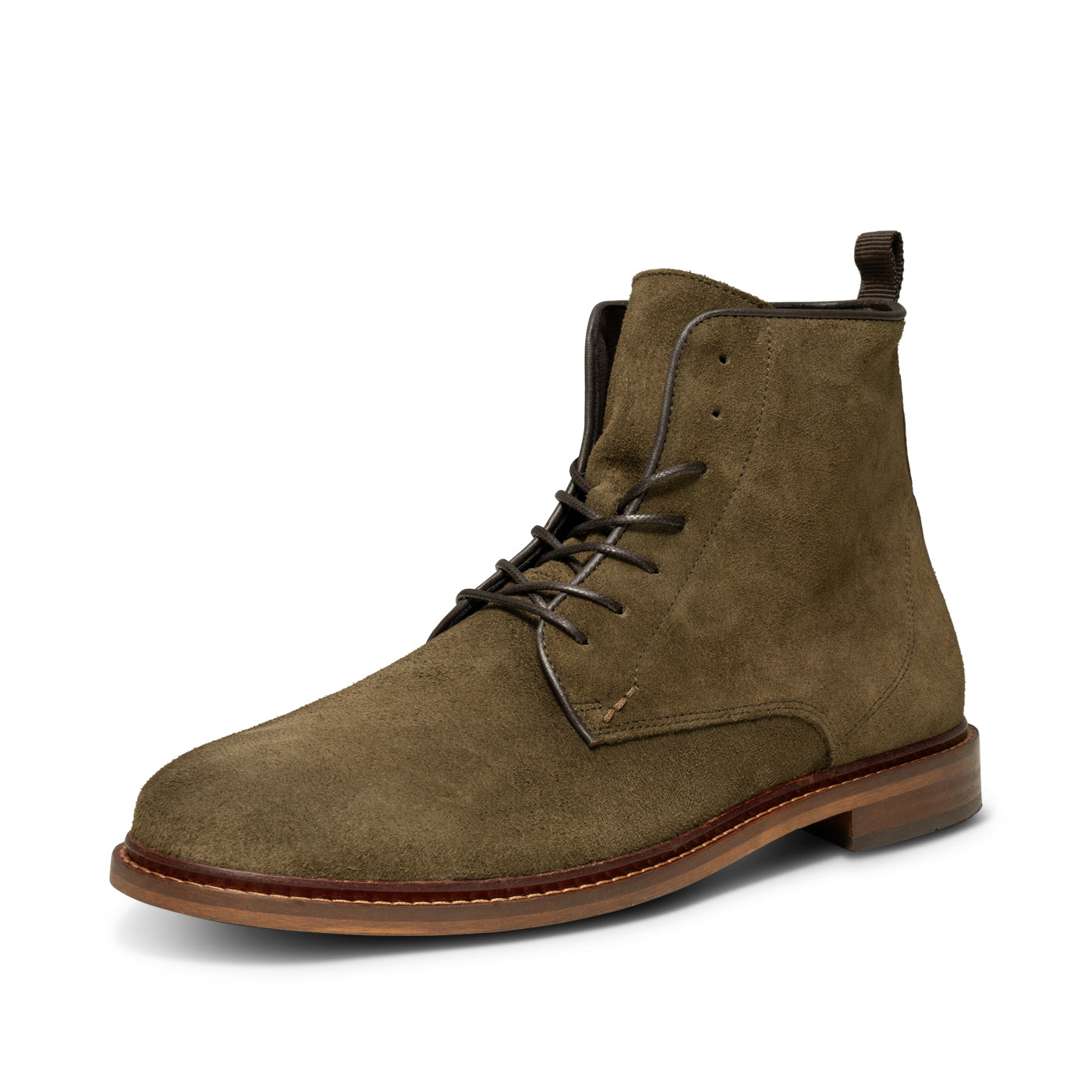 SHOE THE BEAR MENS Ned Boot Waxed Suede Boots 151 KHAKI