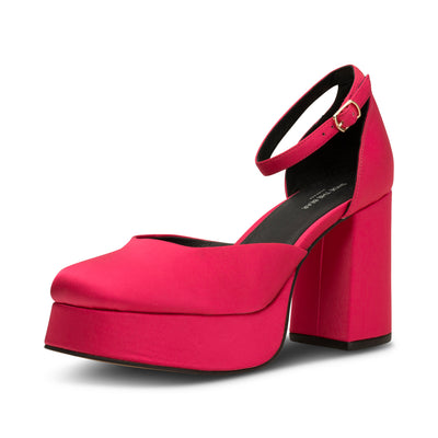 SHOE THE BEAR WOMENS Priscilla Plateau Heel Heels 290 PINK