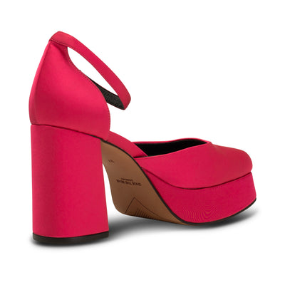 SHOE THE BEAR WOMENS Priscilla Plateau Heel Heels 290 PINK