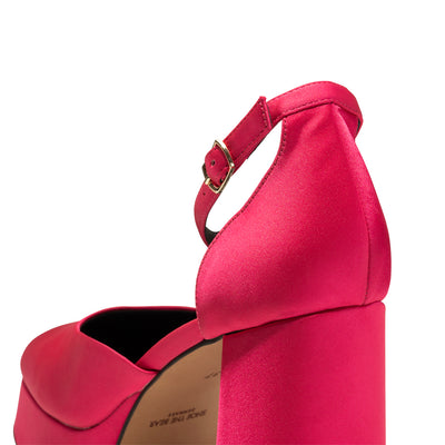 SHOE THE BEAR WOMENS Priscilla Plateau Heel Heels 290 PINK