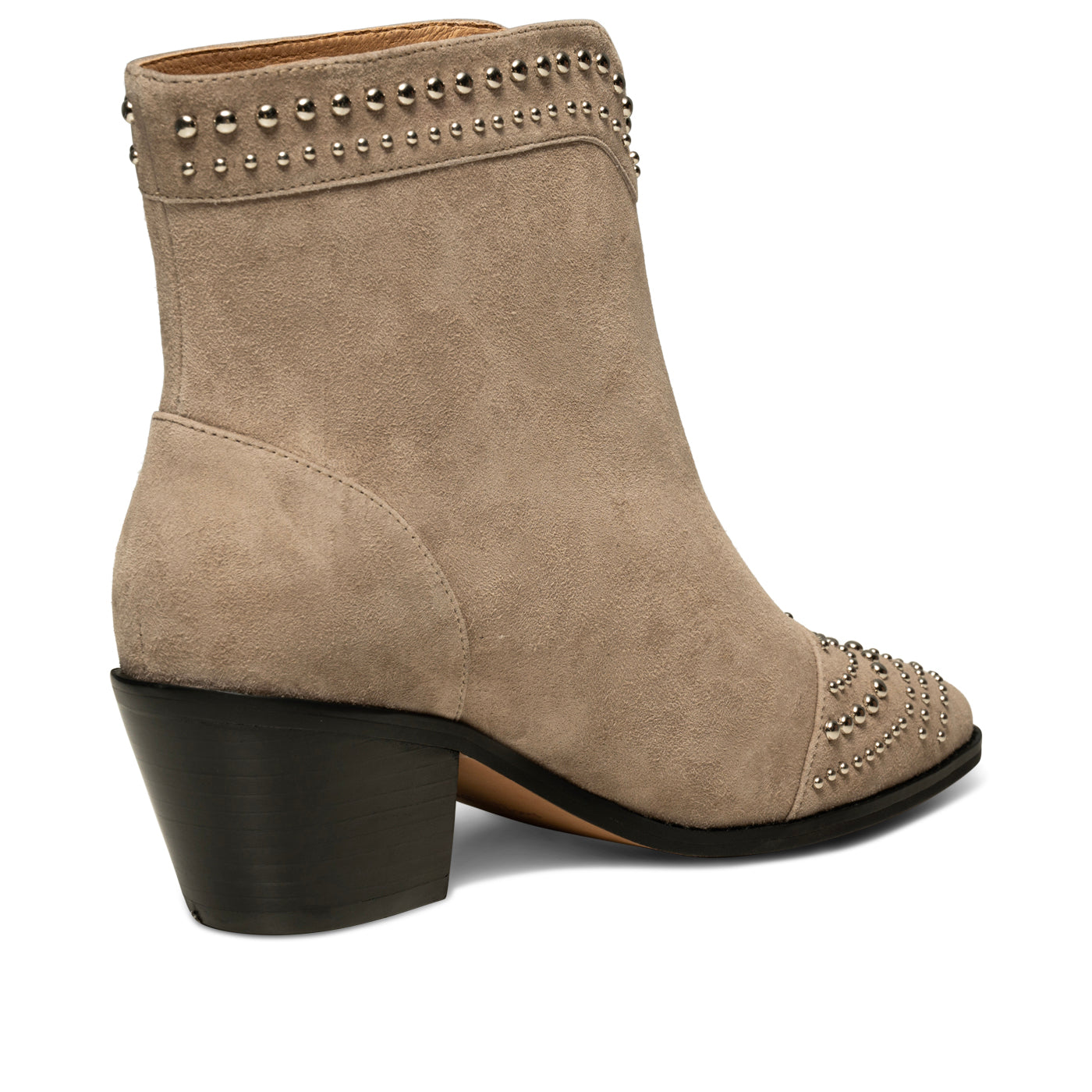 SHOE THE BEAR WOMENS Annika western stud suede Boots 160 TAUPE