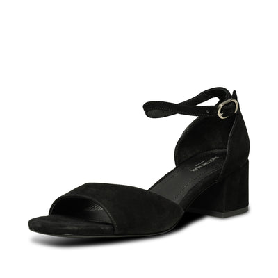 SHOE THE BEAR WOMENS Anni sandal suede Heels 110 BLACK