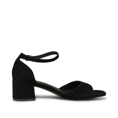 SHOE THE BEAR WOMENS Anni sandal suede Heels 110 BLACK