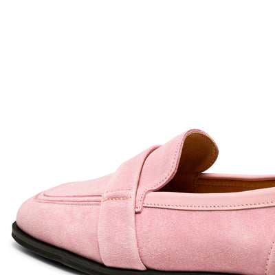 SHOE THE BEAR WOMENS Erika saddle loafer suede Loafers 761 Soft Pink