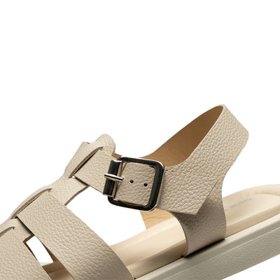 SHOE THE BEAR WOMENS Krista fisherman leather Sandals 127 OFF WHITE