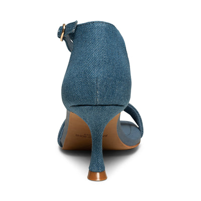 SHOE THE BEAR WOMENS Leah ankle strap Heel Sandals 035 Denim