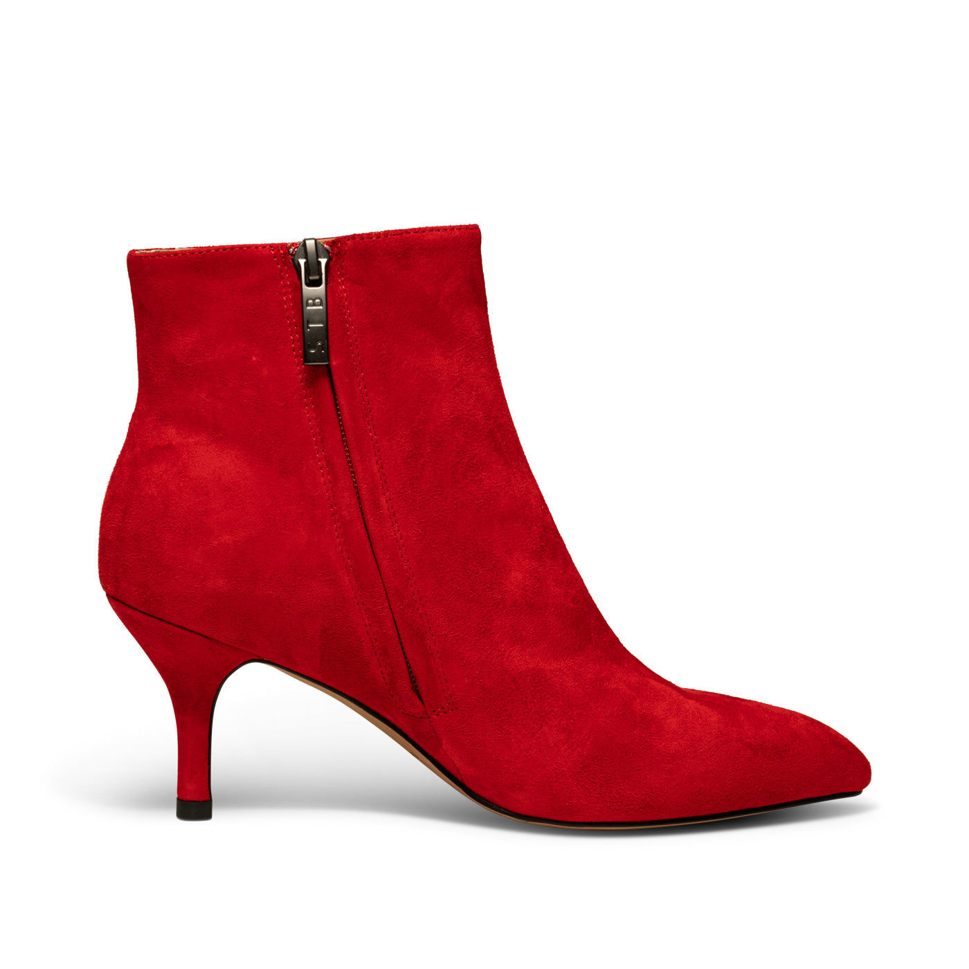 SHOE THE BEAR WOMENS Vega Bootie Suede Heels 123 Fire Red