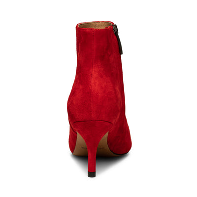 SHOE THE BEAR WOMENS Vega Bootie Suede Heels 123 Fire Red