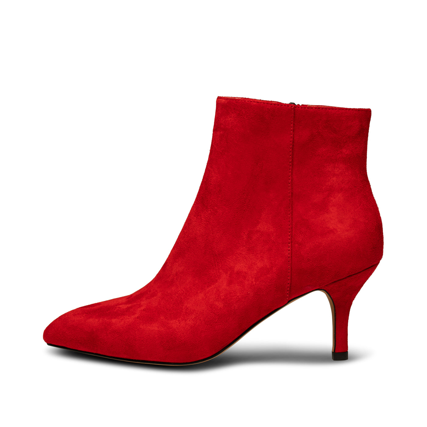 SHOE THE BEAR WOMENS Vega Bootie Suede Heels 123 Fire Red