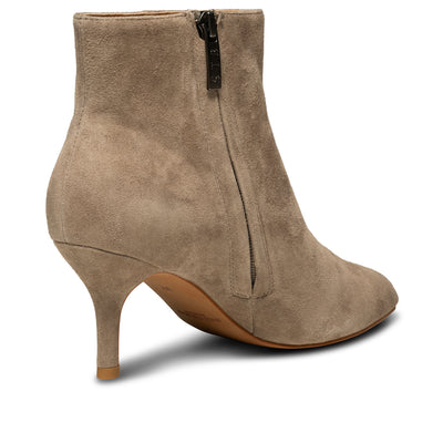 SHOE THE BEAR WOMENS Vega Bootie Suede Heels 160 TAUPE