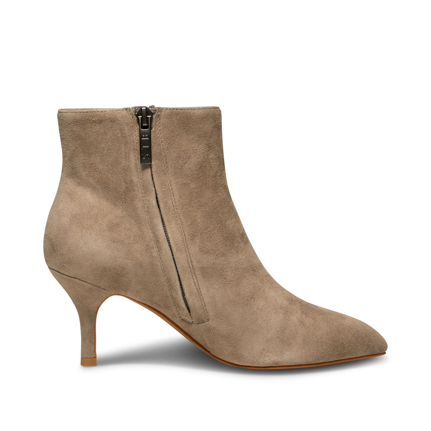 SHOE THE BEAR WOMENS Vega Bootie Suede Heels 160 TAUPE