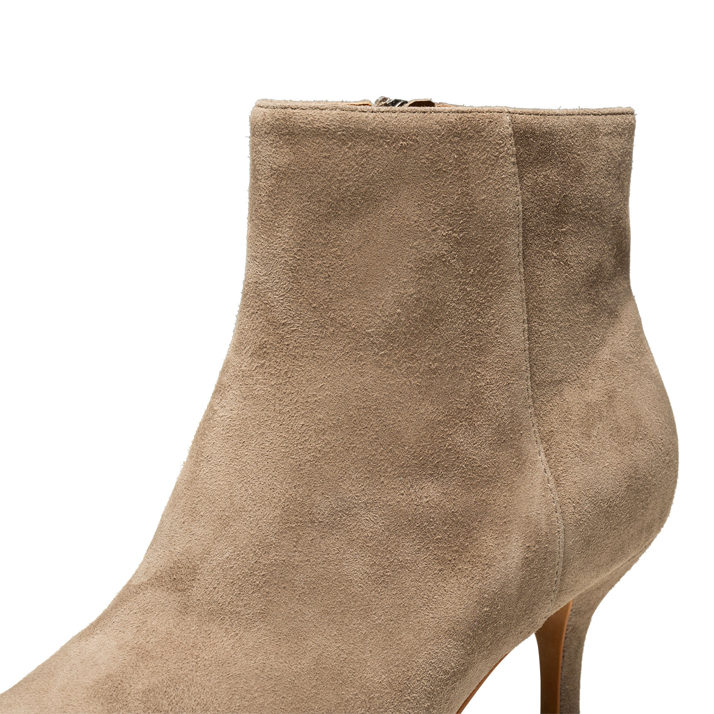 SHOE THE BEAR WOMENS Vega Bootie Suede Heels 160 TAUPE