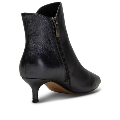 SHOE THE BEAR WOMENS Saga boot leather Heels 982 MIDNIGHT METALLIC