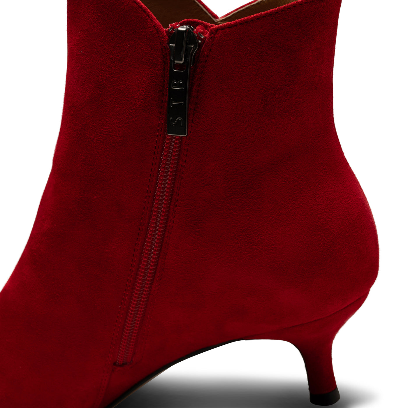 SHOE THE BEAR WOMENS Saga boot suede Heels 123 Fire Red