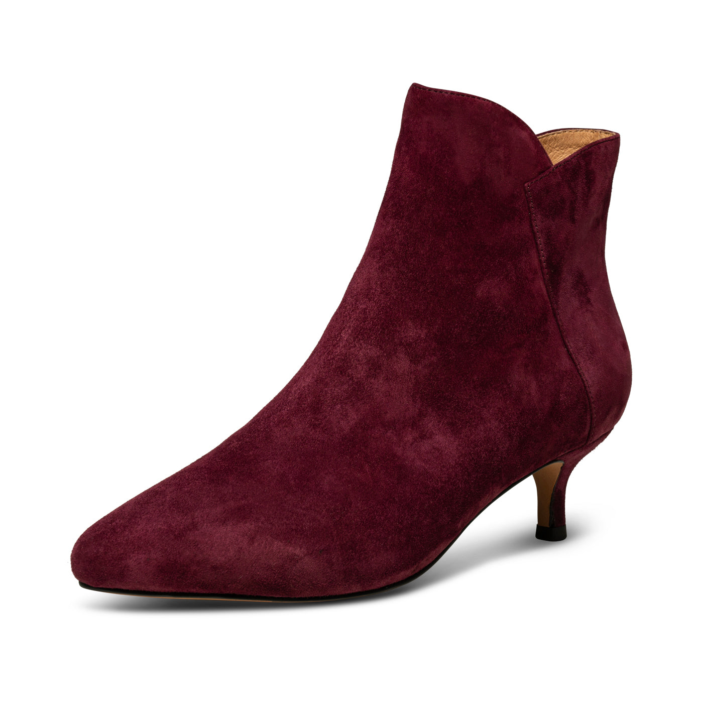 SHOE THE BEAR WOMENS Saga boot suede Heels 192 BORDEAUX