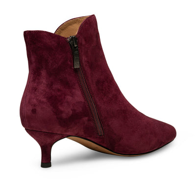 SHOE THE BEAR WOMENS Saga boot suede Heels 192 BORDEAUX