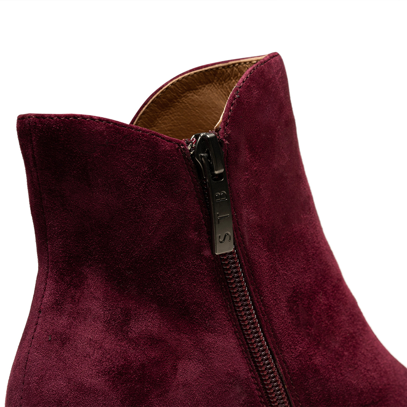 SHOE THE BEAR WOMENS Saga boot suede Heels 192 BORDEAUX