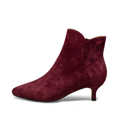 SHOE THE BEAR WOMENS Saga boot suede Heels 192 BORDEAUX