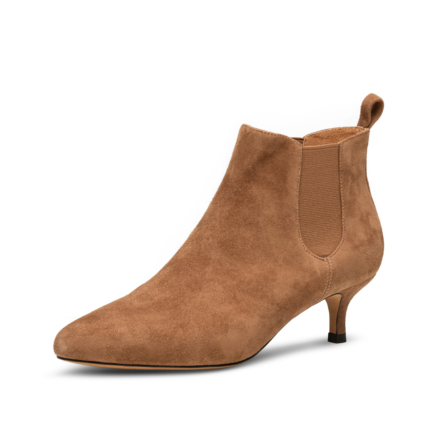 SHOE THE BEAR WOMENS Saga chelsea boot suede Heels 220 TAN