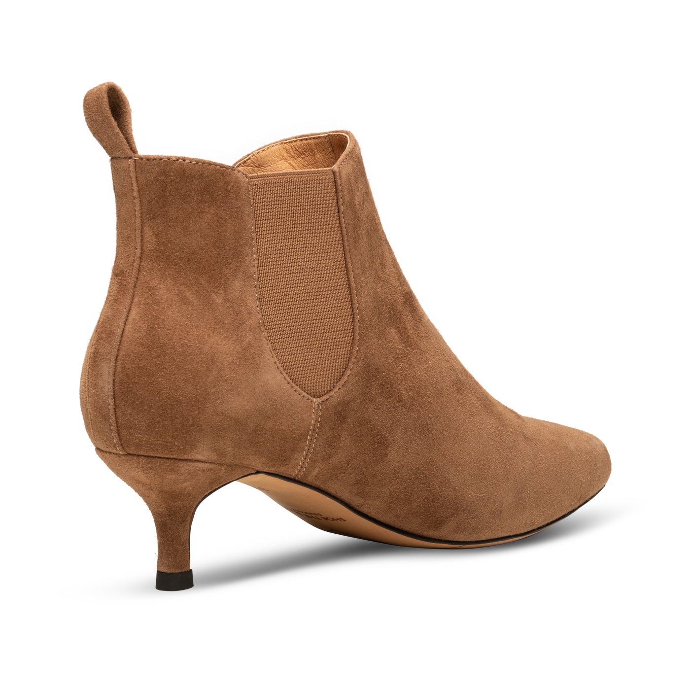 SHOE THE BEAR WOMENS Saga chelsea boot suede Heels 220 TAN