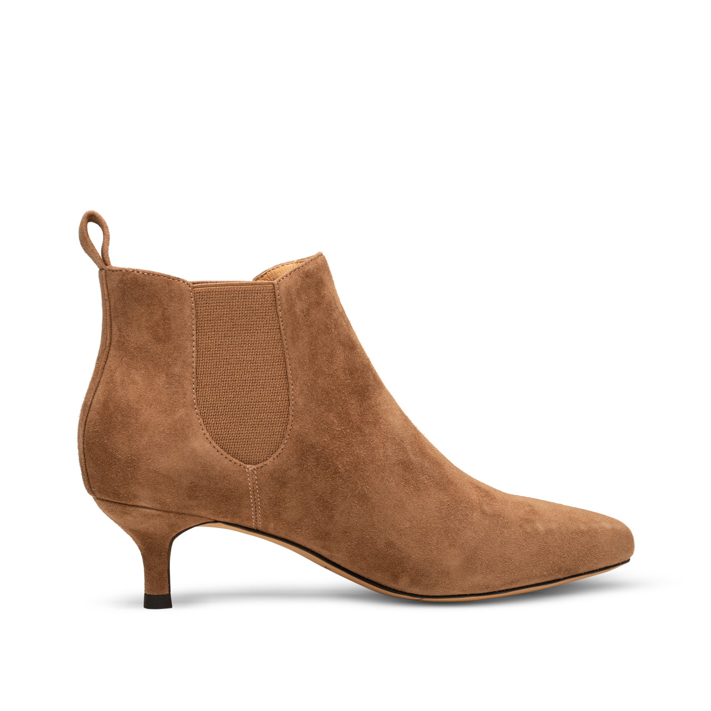 SHOE THE BEAR WOMENS Saga chelsea boot suede Heels 220 TAN