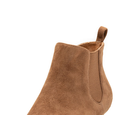 SHOE THE BEAR WOMENS Saga chelsea boot suede Heels 220 TAN