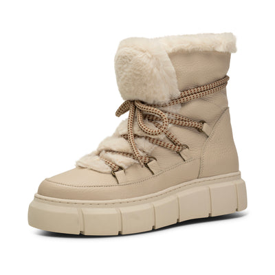 SHOE THE BEAR WOMENS Tove Winterboot Leather Boots 127 OFF WHITE