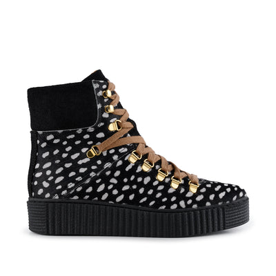 SHOE THE BEAR WOMENS Agda boot suede Boots 113 BLACK / WHITE