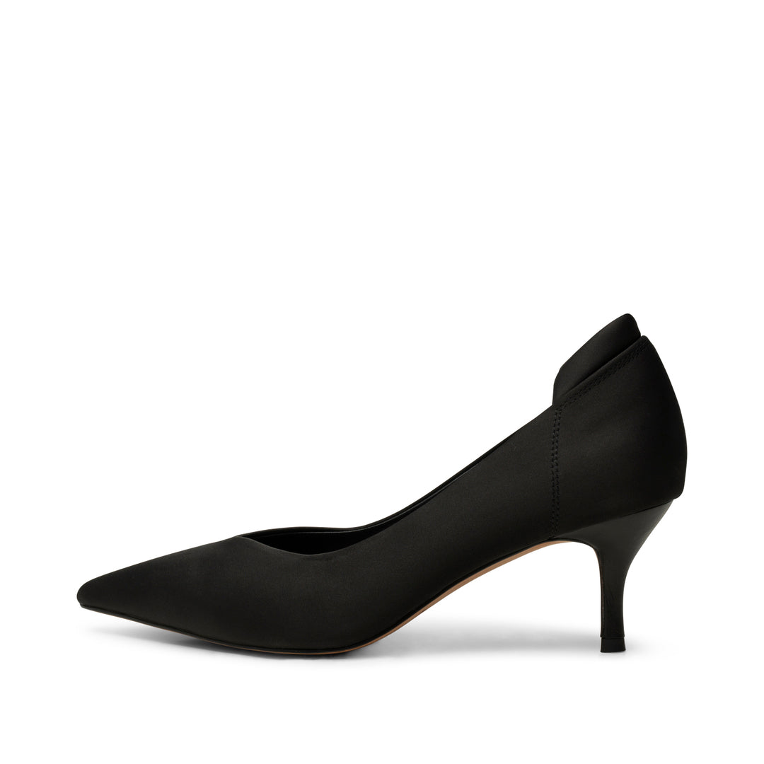 Black satin heels discount