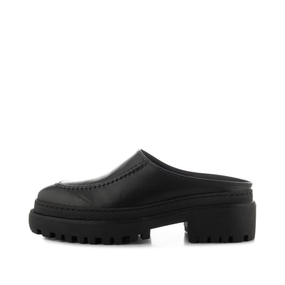 SHOE THE BEAR WOMENS Annika mule leather Shoes 110 BLACK