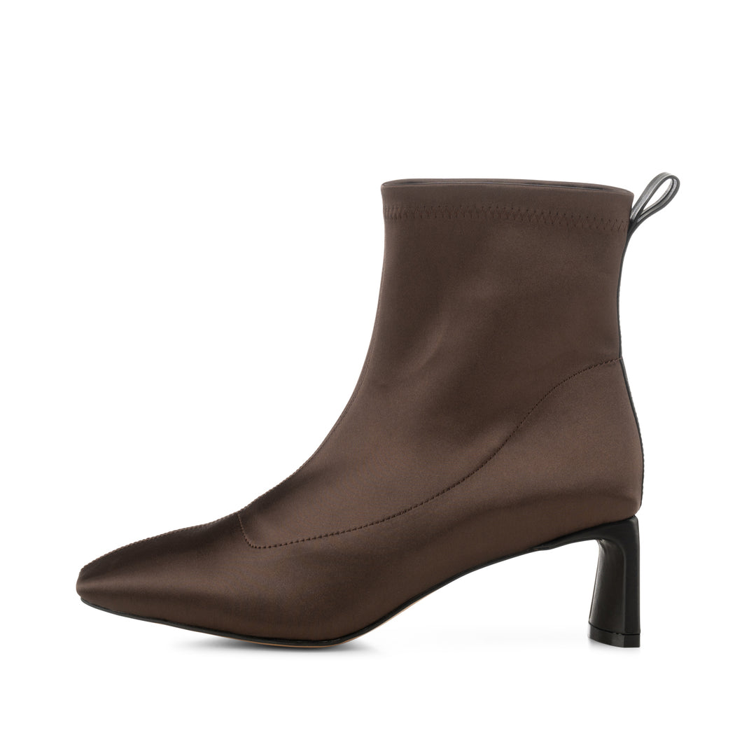 Arlo bootie satin BROWN SATIN SHOE THE BEAR US