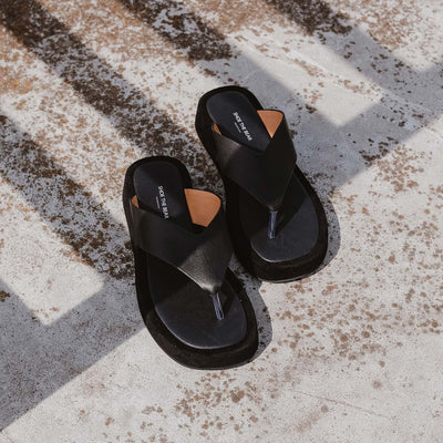 SHOE THE BEAR WOMENS Astrid sandal leather Sandals 111 BLACK / BLACK