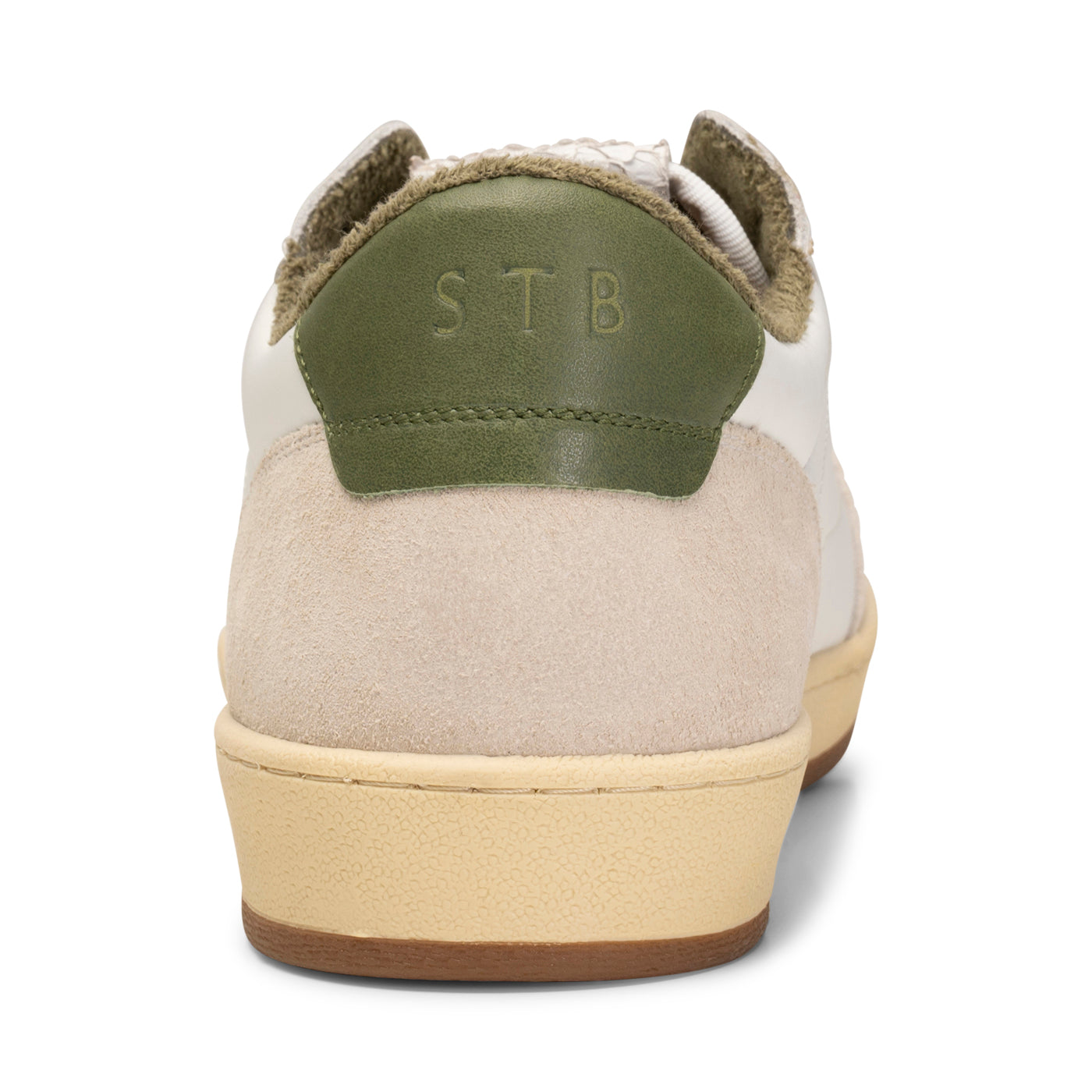 Babtiste sneaker leather - WHITE / GREEN – SHOE BEAR - US