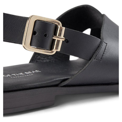 SHOE THE BEAR WOMENS Bay Cross Sandal Flat Sandals 110 BLACK