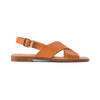 SHOE THE BEAR WOMENS Bay Cross Sandal Flat Sandals 132 COGNAC