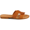 SHOE THE BEAR WOMENS Bay sandal leather Flat Sandals 132 COGNAC