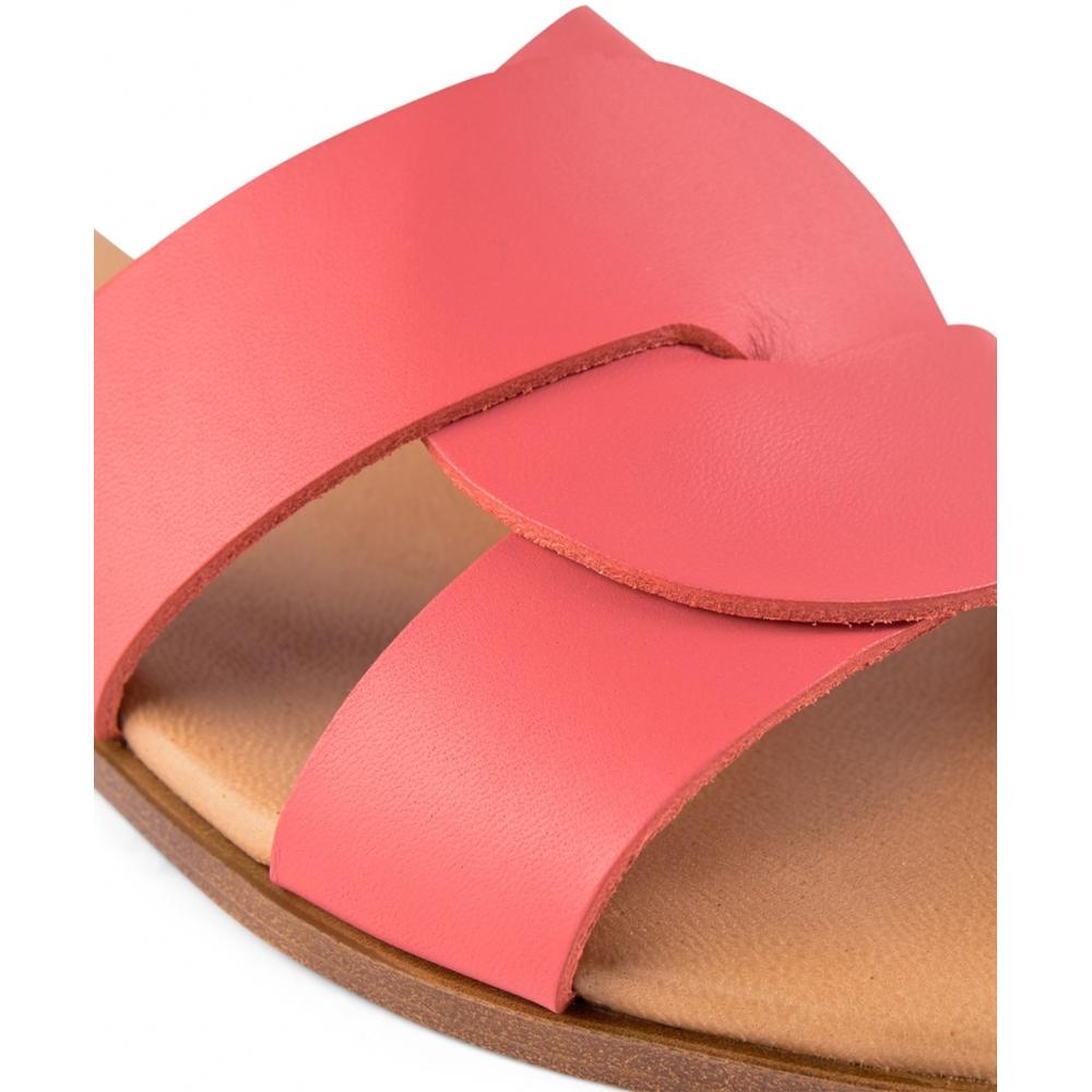 Coral leather sandals sales